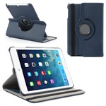 Roterende Stof Etui - iPad Mini (Blå)